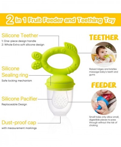 KoalaZoom Baby Fruit Feeder Pacifier Fresh Food Feeder (2 Count) Silicone Fruit Teether for Babies Infant Fruit Teething Toy ...