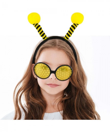 16 Pack Bee Headband and Glasses Set Bee Antenna Headband Boppers with Bee Sun Glasses Honey Bee Costumes for Fancy Dress Par...