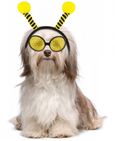 16 Pack Bee Headband and Glasses Set Bee Antenna Headband Boppers with Bee Sun Glasses Honey Bee Costumes for Fancy Dress Par...