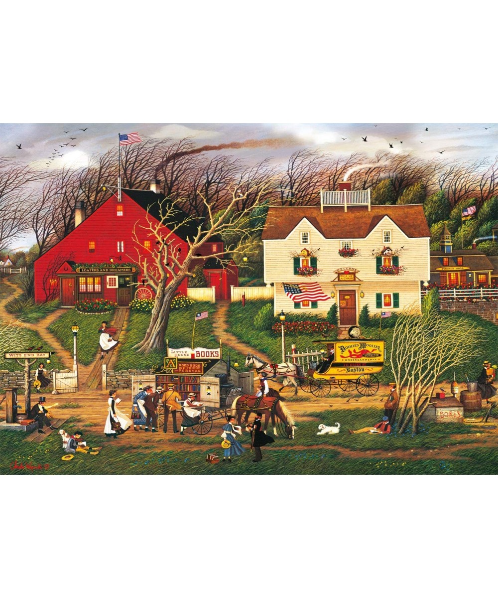 Charles Wysocki - Fireside Companions - 300 Large Piece Jigsaw Puzzle $20.79 - Jigsaw Puzzles