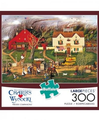 Charles Wysocki - Fireside Companions - 300 Large Piece Jigsaw Puzzle $20.79 - Jigsaw Puzzles