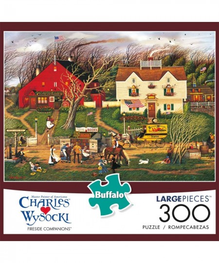 Charles Wysocki - Fireside Companions - 300 Large Piece Jigsaw Puzzle $20.79 - Jigsaw Puzzles