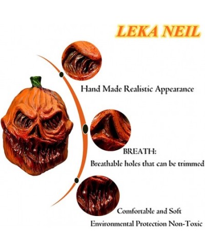 Pumpkin mask Pumpkin head mask Halloween Novelty Costume Party Latex Full Head Mask Cosplay Props Pumpkin Mask Costume Orange...