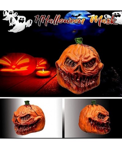 Pumpkin mask Pumpkin head mask Halloween Novelty Costume Party Latex Full Head Mask Cosplay Props Pumpkin Mask Costume Orange...