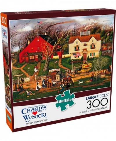 Charles Wysocki - Fireside Companions - 300 Large Piece Jigsaw Puzzle $20.79 - Jigsaw Puzzles