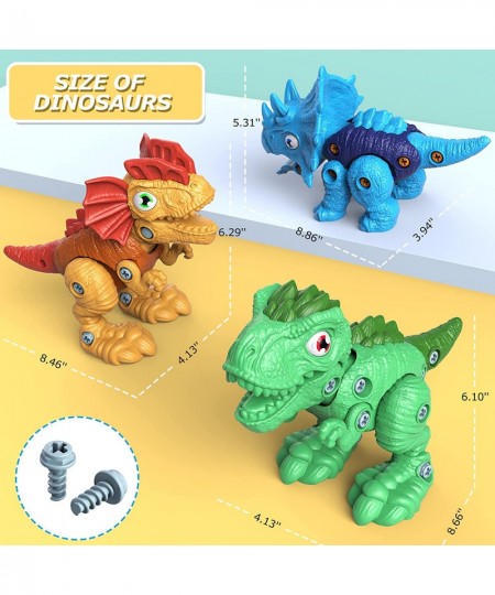 Stem Dinosaur Toys for Kids 3-5 5-7 Dinosaur Take Apart Toys with Electric Drill Learning Construction Building Boys Toys Bir...