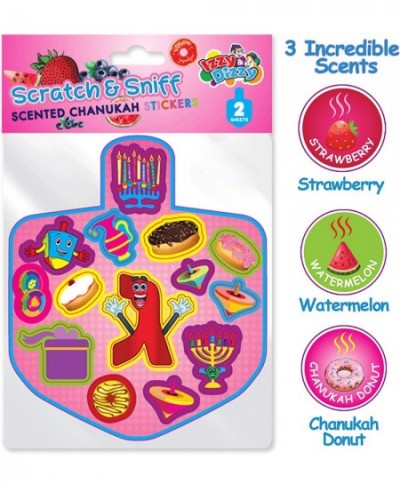 Chanukah Scented Stickers - 2 Sheets Scratch and Sniff Scented Hanukkah Stickers for Kids- 4 Pack $25.28 - Kids' Stickers