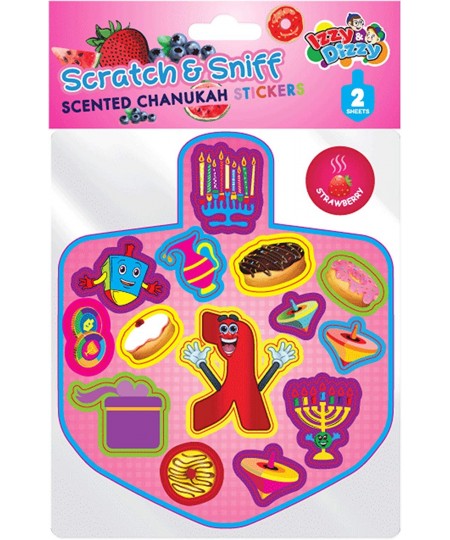 Chanukah Scented Stickers - 2 Sheets Scratch and Sniff Scented Hanukkah Stickers for Kids- 4 Pack $25.28 - Kids' Stickers