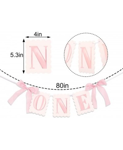 Pink One High Chair Banner - Scallop Edge High Chair Banner watercolor One High Chair Banner 1st/first Birthday Highchair Ban...