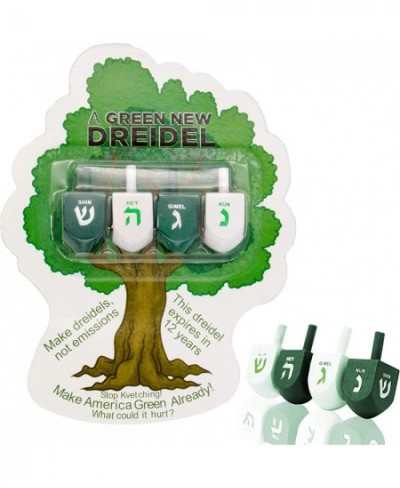 A Green New Deal Dreidel - Novelty - Hanukkah Draydel - Make America Green Already (Single) $14.72 - Novelty Spinning Tops