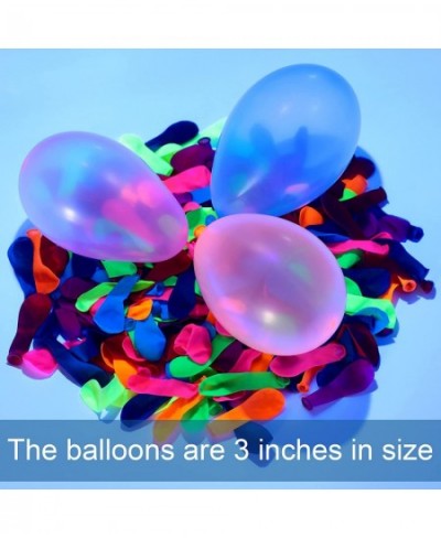 500 Pieces 3 Inch Neon Glow Balloon Blacklight Reactive Fluorescent Balloon UV Blacklight Reactive Neon Balloons Glow in The ...