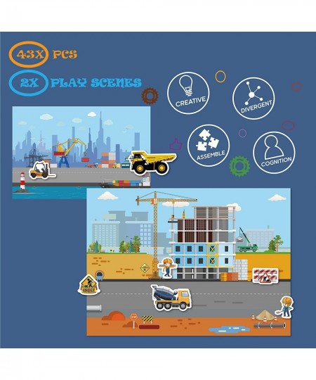 Magnetic Portable Playboard Construction Site Engineering Vehicles (44 Pcs ) $23.54 - Magnetic & Felt Playboards