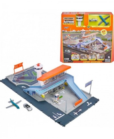 Action Drivers Airport Adventure with Lights & Sounds & Moving Parts Includes 1 Car & 1 1 Plane Connects to Other Sets Gift f...