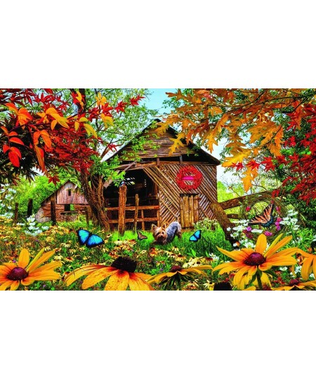 Autumn Red and Gold 1000 pc Jigsaw Puzzle $22.50 - Jigsaw Puzzles