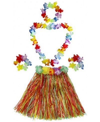 Girl's Elastic Hawaiian Hula Dancer Grass Skirt with Flower Costume $21.13 - Kids' Costumes