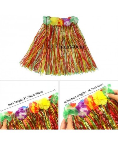 Girl's Elastic Hawaiian Hula Dancer Grass Skirt with Flower Costume $21.13 - Kids' Costumes