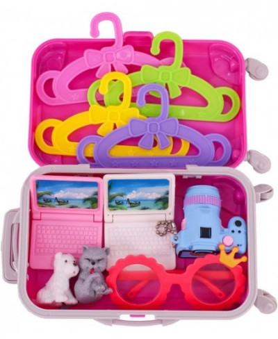 13Pcs American Doll Travel Luggage Play Set Clothes and Accessories for 18 Inch American Girl Doll Including Suitcase Luggage...