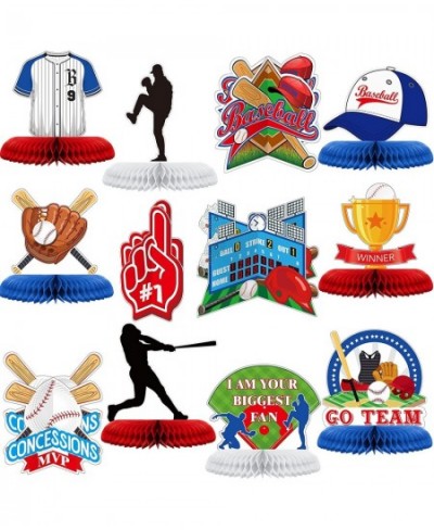 12 Pcs Baseball Party Decoration Baseball Centerpieces Baseball Birthday Party Supplies Baseball Decor Baseball Honeycomb Cen...