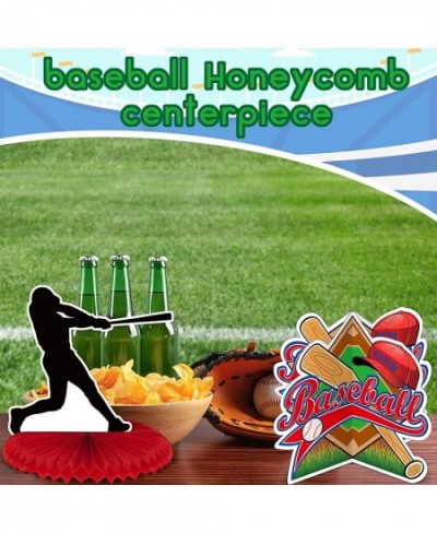 12 Pcs Baseball Party Decoration Baseball Centerpieces Baseball Birthday Party Supplies Baseball Decor Baseball Honeycomb Cen...