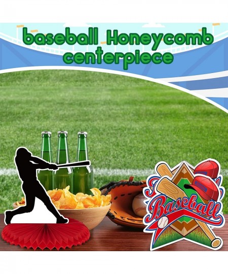 12 Pcs Baseball Party Decoration Baseball Centerpieces Baseball Birthday Party Supplies Baseball Decor Baseball Honeycomb Cen...