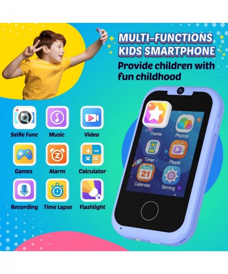 Toys for 3 4 5 6 Year Old Boys Kids MP3 Music Player with Dual Camera Games Alarm Clock Toddler Smart Phone Educational Toys ...