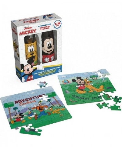 Disney Mickey Mouse 2-Puzzle Pack 36-Piece Jigsaw Puzzles Storage Tubes Disney Toys Mickey Mouse Clubhouse Kids Puzzles Disne...