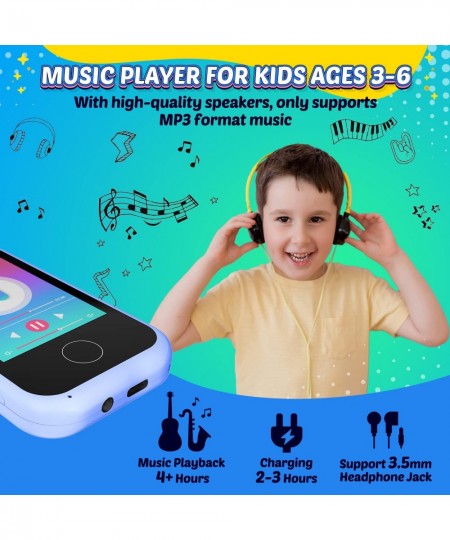 Toys for 3 4 5 6 Year Old Boys Kids MP3 Music Player with Dual Camera Games Alarm Clock Toddler Smart Phone Educational Toys ...