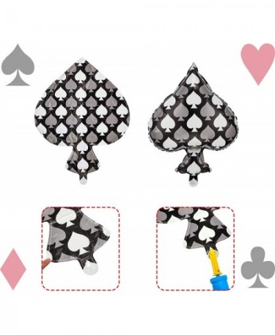 8 Pieces Casino Theme Party Balloons Playing Cards Balloons Casino Foil Balloons Casino Party Decoration Supplies for Las Veg...