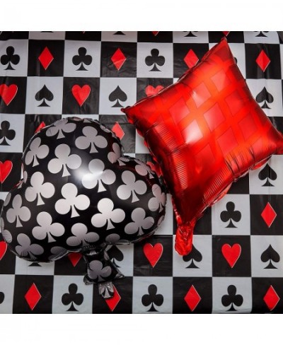 8 Pieces Casino Theme Party Balloons Playing Cards Balloons Casino Foil Balloons Casino Party Decoration Supplies for Las Veg...