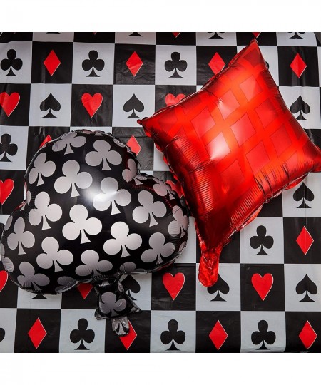 8 Pieces Casino Theme Party Balloons Playing Cards Balloons Casino Foil Balloons Casino Party Decoration Supplies for Las Veg...