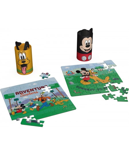 Disney Mickey Mouse 2-Puzzle Pack 36-Piece Jigsaw Puzzles Storage Tubes Disney Toys Mickey Mouse Clubhouse Kids Puzzles Disne...