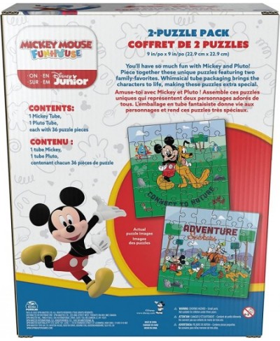 Disney Mickey Mouse 2-Puzzle Pack 36-Piece Jigsaw Puzzles Storage Tubes Disney Toys Mickey Mouse Clubhouse Kids Puzzles Disne...