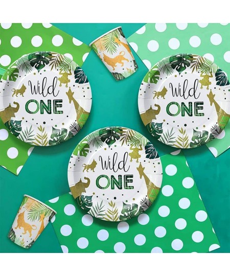 Wild One Birthday Party Supplies 10 Guests Wild One Plates Cups Napkins Tablecloth Disposable Tableware Set for Baby Shower G...