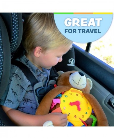 Bear Backpack - Toddler Backpack & Stuffed Animal Learning Activity – Develops Fine Motor & Basic Life Skills – Soft Plush Ki...