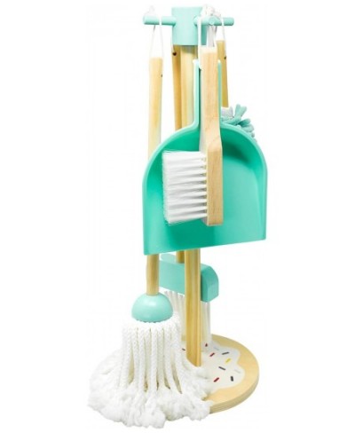 – Kids Cleaning Set 6 Pieces Detachable Wooden Kids Broom Set | Custom Matching Color Duster Brush Mop Broom Dust Pen and Han...