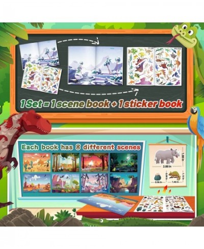 Sticker Books for Kids 2-4 Learning Toys Sticker Books for Toddlers 1-3 Busy Farm Universe Dinosaur Ocean and Animals 5 Theme...