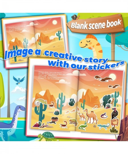 Sticker Books for Kids 2-4 Learning Toys Sticker Books for Toddlers 1-3 Busy Farm Universe Dinosaur Ocean and Animals 5 Theme...