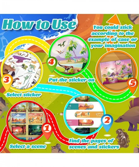 Sticker Books for Kids 2-4 Learning Toys Sticker Books for Toddlers 1-3 Busy Farm Universe Dinosaur Ocean and Animals 5 Theme...