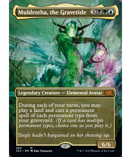 Magic: the Gathering - Muldrotha The Gravetide (384) - Borderless - Double Masters 2022 $17.03 - Trading Cards & Accessories