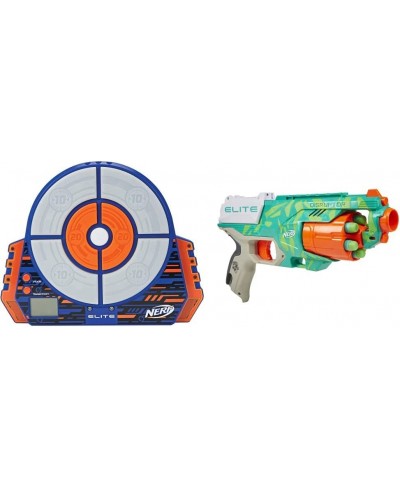 Elite Digital Target Blue/Orange & Elite Disruptor Blaster Dynamic Green - 6-Dart Rotating Drum 6 Official Elite Darts Slam F...