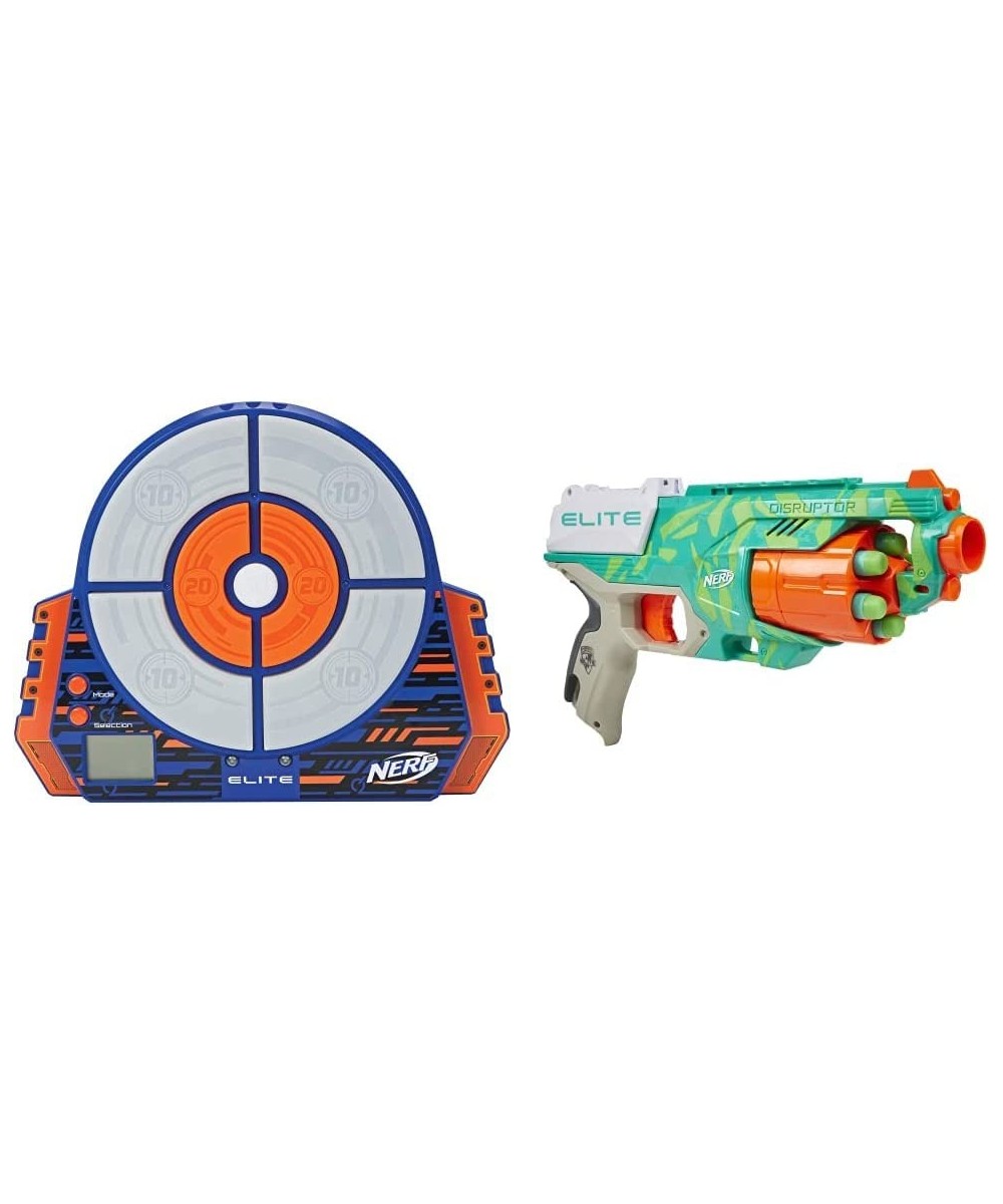 Elite Digital Target Blue/Orange & Elite Disruptor Blaster Dynamic Green - 6-Dart Rotating Drum 6 Official Elite Darts Slam F...