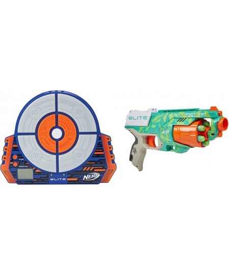 Elite Digital Target Blue/Orange & Elite Disruptor Blaster Dynamic Green - 6-Dart Rotating Drum 6 Official Elite Darts Slam F...