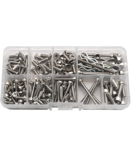 205PCS ShareGoo Stainless Steel M3 M4 Screws Wheel Hexagon Nut R Pin RC Screw Kit Compatible with Axial RC4WD Traxxas Slash 4...