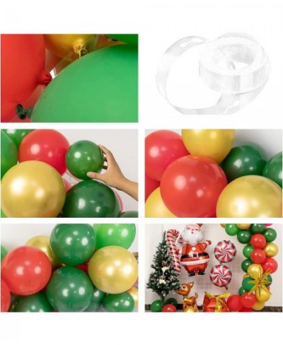 160pcs Christmas Balloons Garland Arch Kit - Red Green Party Decorations Balloons with Santa Claus Elk Cane Candy Gift Box Co...