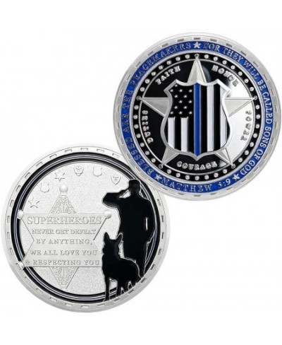 K9 Challenge Coin Police Officers Thin Blue Line Coin Gift Blessed are The Peacemaker Thank You Gift $21.62 - Novelty Coins