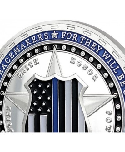 K9 Challenge Coin Police Officers Thin Blue Line Coin Gift Blessed are The Peacemaker Thank You Gift $21.62 - Novelty Coins