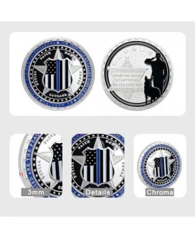 K9 Challenge Coin Police Officers Thin Blue Line Coin Gift Blessed are The Peacemaker Thank You Gift $21.62 - Novelty Coins