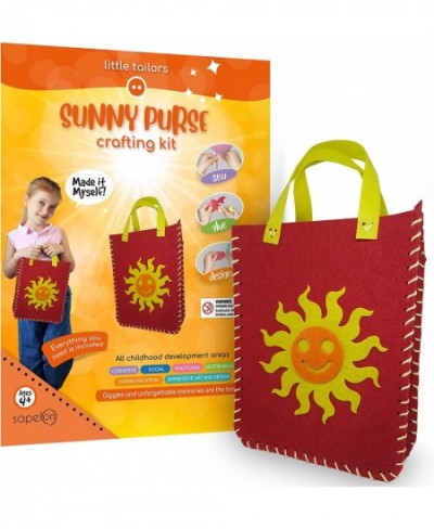 Sunny Purse Sewing Kit for Kids 4-7 with Plastic Needle Crafts for Kids Ages 4-8 Kids Sewing Craft Kit My First Sewing Kit Pu...