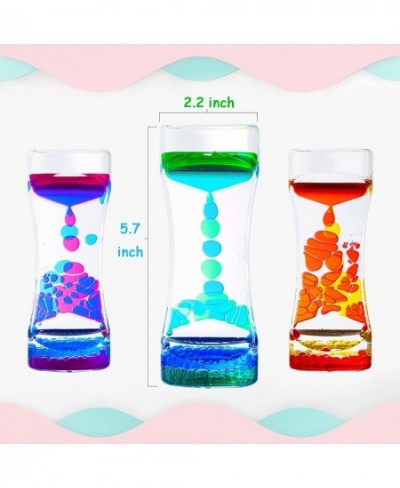 Liquid Motion Bubbler for Kids and Adults 3 Pack Water Timer Fidget Toy Relaxing Oil Desk Décor ADHD Autism Anxiety Stress Ma...