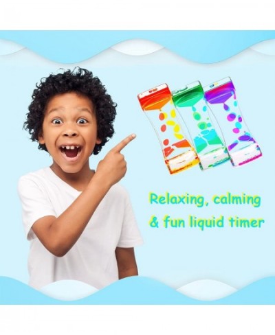 Liquid Motion Bubbler for Kids and Adults 3 Pack Water Timer Fidget Toy Relaxing Oil Desk Décor ADHD Autism Anxiety Stress Ma...